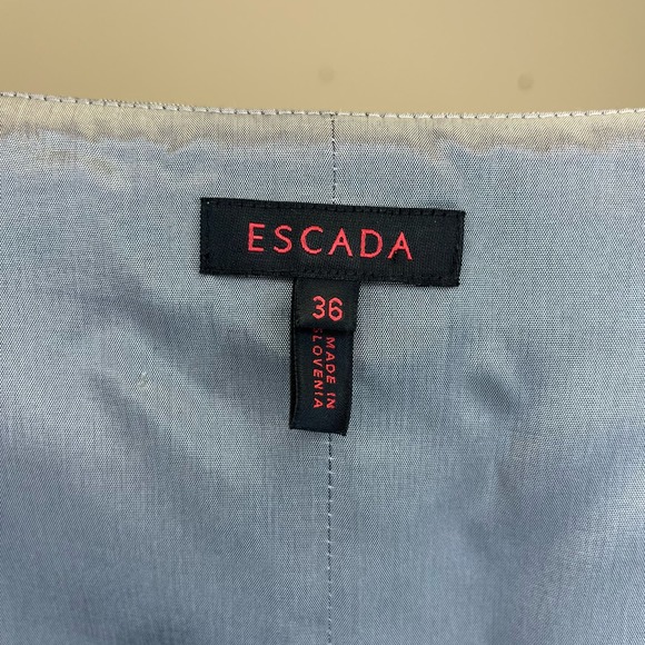 Escada Silk Wool Blend Pencil Skirt with Dovetail Back Black Label Size 36 Small - Picture 5 of 8